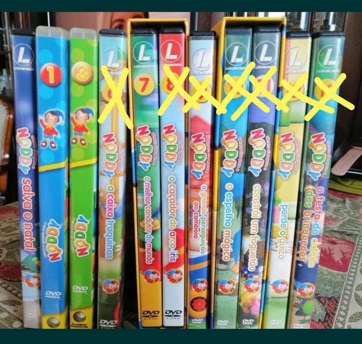 Lote de 4 DVDs Noddy, DVDs infantis