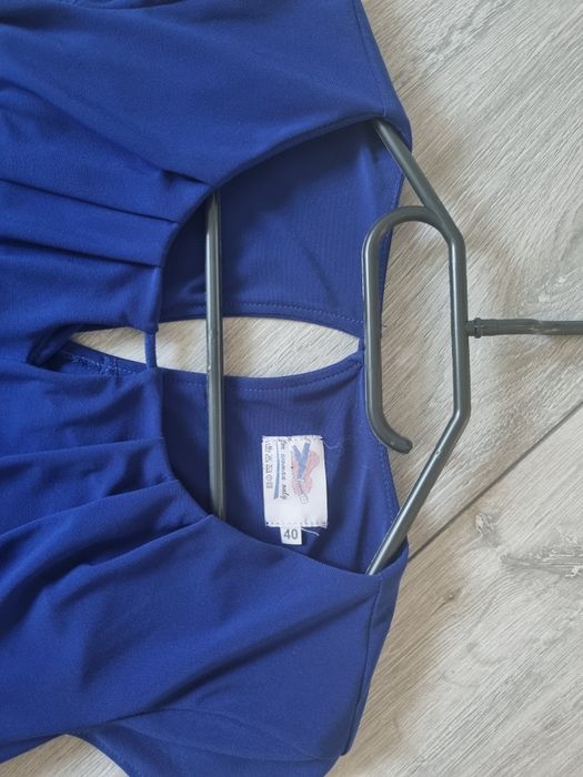 Kombinezon damski w kolorze chabrowym