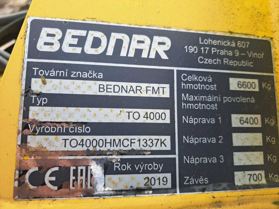 Bednar Terraland TO 4000 2019 głębosz pług dłutowy 4 m