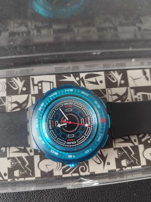 Relógio de pulso Swatch Scuba 200 Snowpass Shock