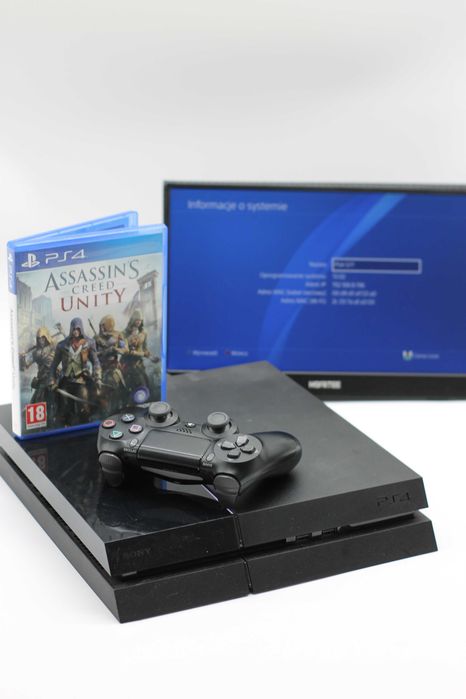 Sony PlayStation 4 PS4 Fat 1TB | Pad DualShock 4 | Gra Assassin's Creed Unity | Soft 13.02