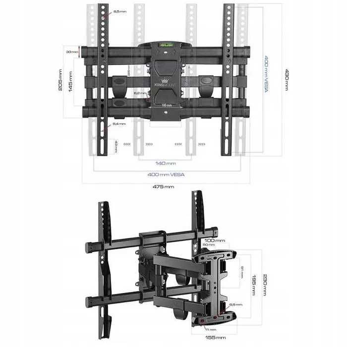 Uniwersalny Uchwyt do Telewizora 65 55 60 TV 32 - 70 Wieszak Ścienny