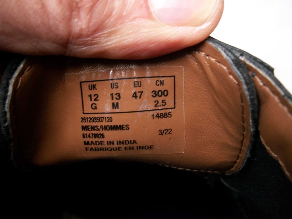 черные кожаные туфли Clarks 46 стелька 31 см  оригинал