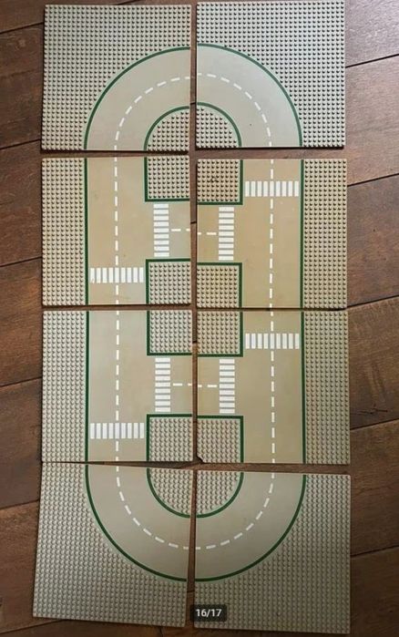 8 placas de estrada Lego vintage