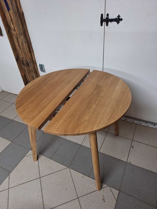Stół dębowy rozkładany fi 90cm rozkładany do 190cm - do nabycia od zaraz.