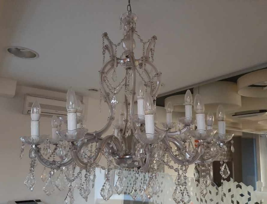 duży ŻYRANDOL kryształowy, 1 metr średnicy