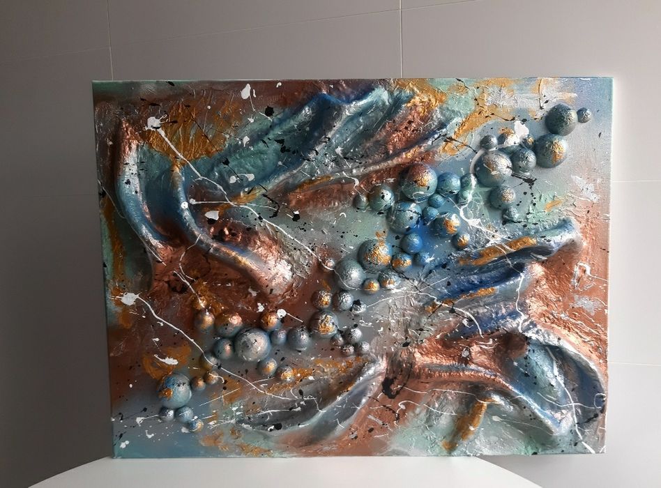 Quadro Original Pintura Acrilica Dim: 80x60 cm