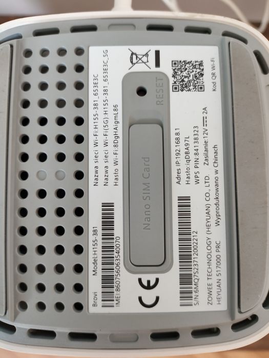 Brovi H155-3815G CPE- router 5G Wi-Fi6 bez simlocka