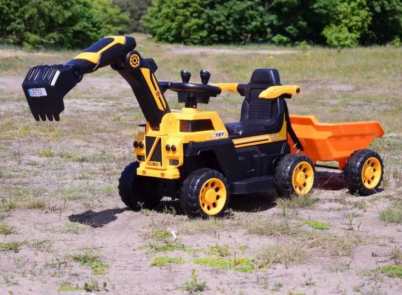 Autko KOPARKA NA AKUMULATOR dla dzieci zabawka jeździk TRAKTOR auto