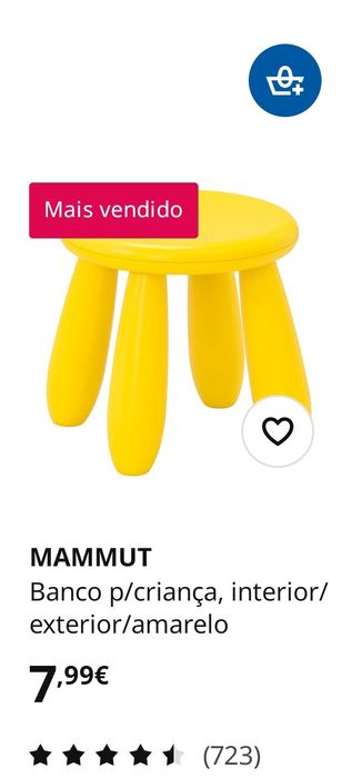 Banco MAMMUT (Amarelo) IKEA