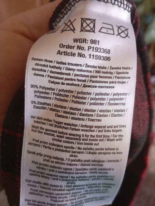 Spodnie w kratkę kratę elastyczne 42 xl