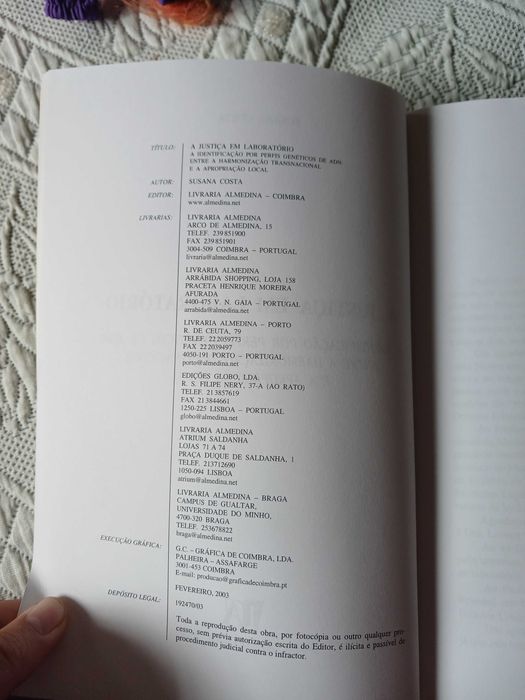 Livro A Justiça em Laboratório - Susana Costa