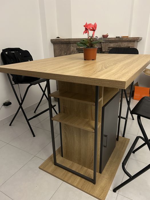 Mesa Ilha cozinha-  nova . Simil madeira