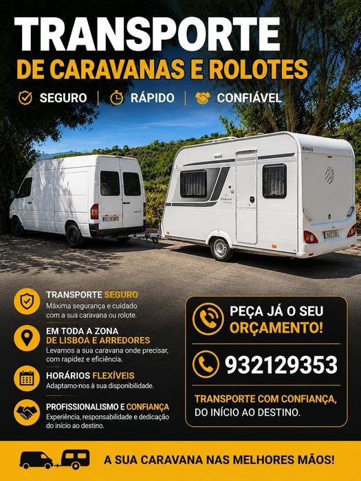 Serviços de transporte de caravanas