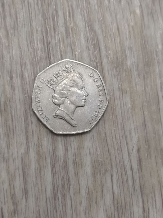 Монета 50 пенсов Великобританії  1997