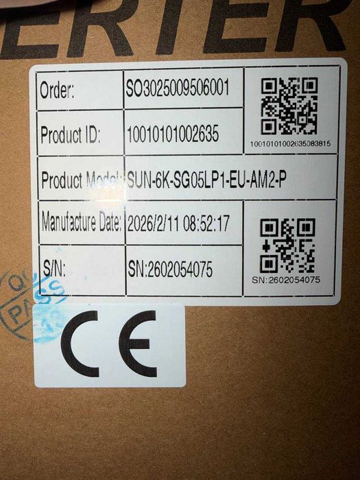 Инвертор гибридный DEYE SUN-6K-SG05LP1-EU-AM2-P (в наличии!)