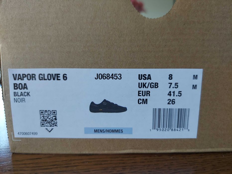 Босоніжки barefoot чоловіче Merrell Vapor Glove 6 Boa M