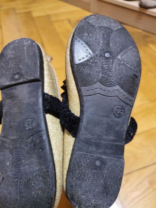 Baleriny baletki złote brokatowe rozm  25