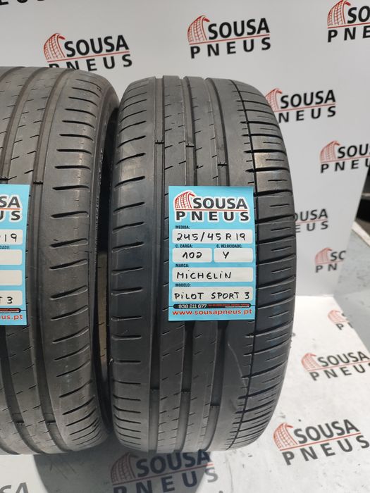 2 pneus semi novos 245-45R19 Michelin - Oferta dos Portes 160 Euros