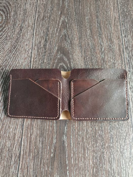 Кожанный кошелек, ручная работа.
