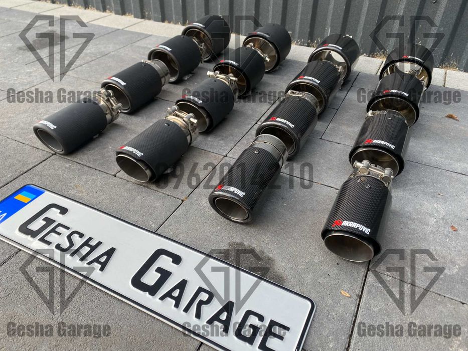 Насадки вихлопа вихлопу akrapovic акрапович 63, 76, 89, 101, 114 мм