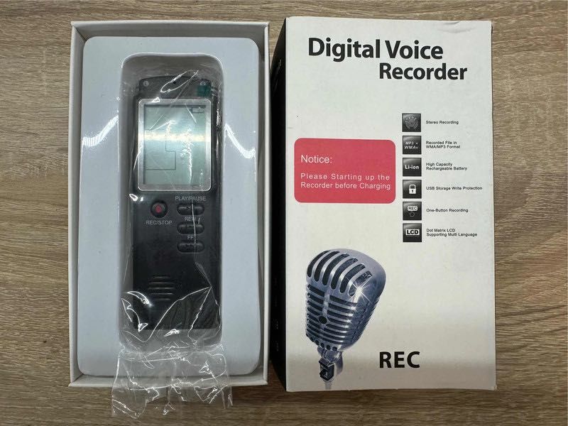 Dyktafon cyfrowy profesjonalny 8gb szpiegowski mp3 detekcja