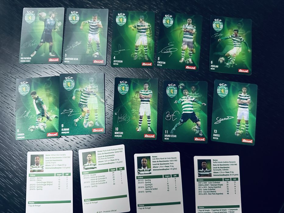 Coleçao de cartas em 3D Sporting