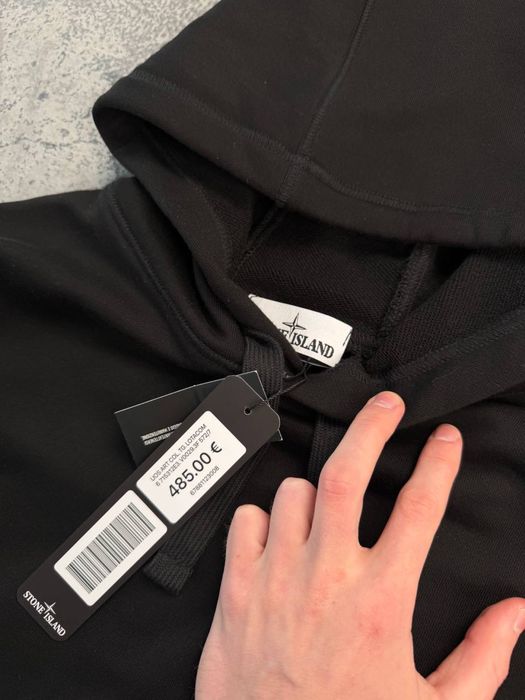 Худі Stone Island 1:1 оригінал чорна премімум якість чоловіча жіноча унісекс кофта стон айленд