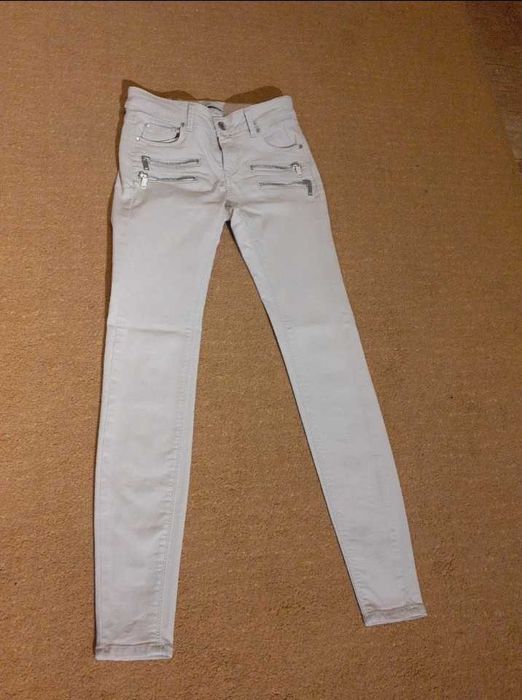 Spodnie skinny jasne jeans, rozm. 34