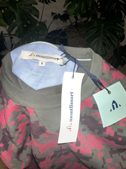 Montlimart bluza khaki i róż S