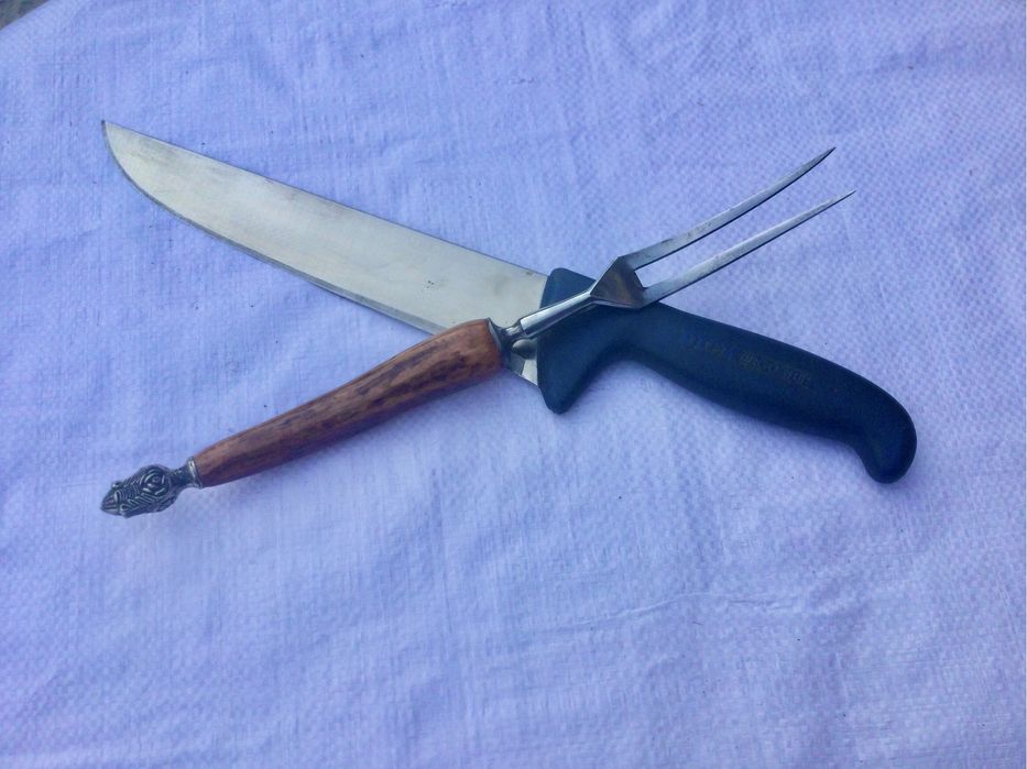 Антикварная большая  вилка для мяса, Solingen