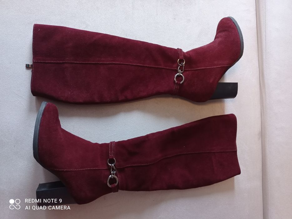 Ślicznu buty zimowe z naturalny zamszy róż 37