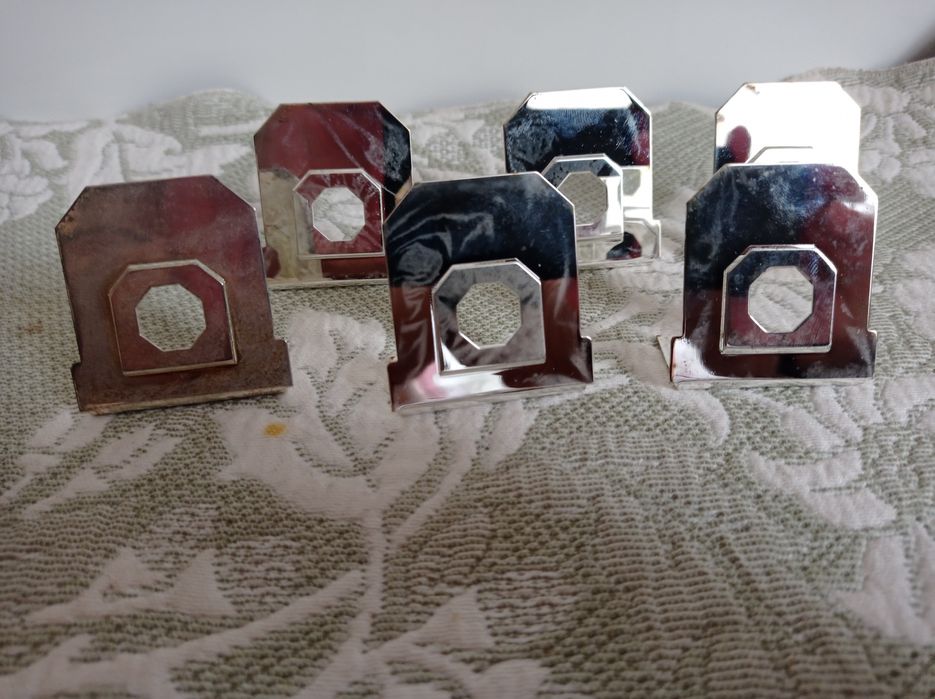 Wizytówki na miejsce przy stole posrebrzane