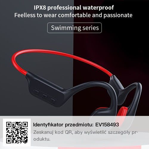 Słuchawki pływackie, z przewodnictwem kostnym