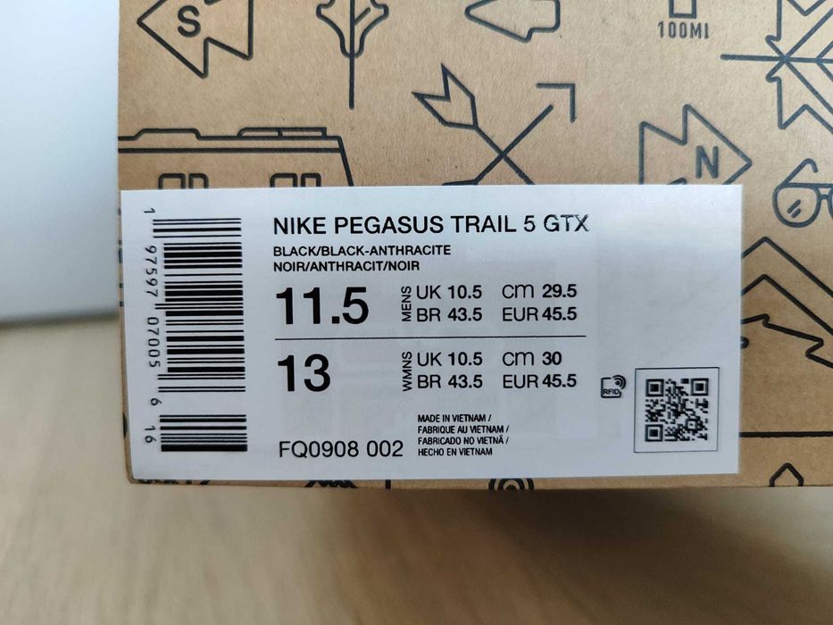 Buty Nike Pegasus Trail 5 GTX GORE-TEX Rozm. 45.5 NOWE Okazja