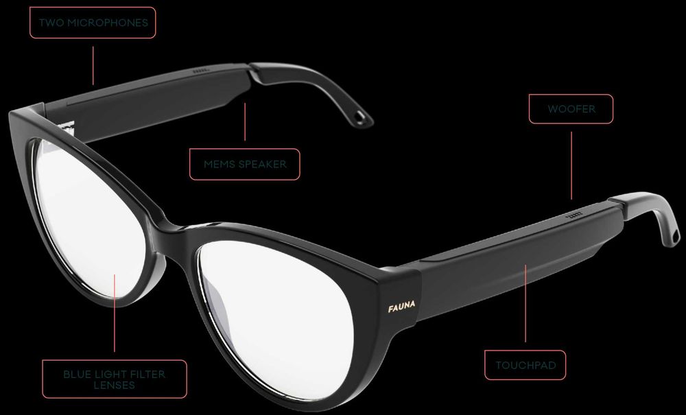 Inteligentne okulary słuchawki Fauna Levia Black