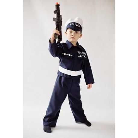Strój Policjant dla dzieci  Bal, Przebranie, Karnawał r. 134-140