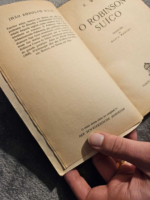O Robinson suíço, João Rodolfo Wyss, livro antigo
