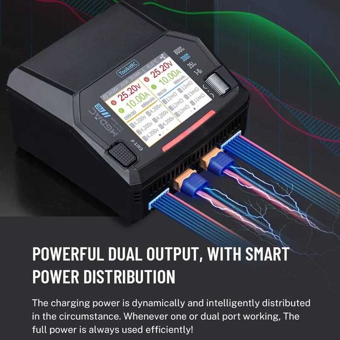 Розумний зарядний пристрій ToolkitRC M6DAC PRO AC-300W DC-800W FPV