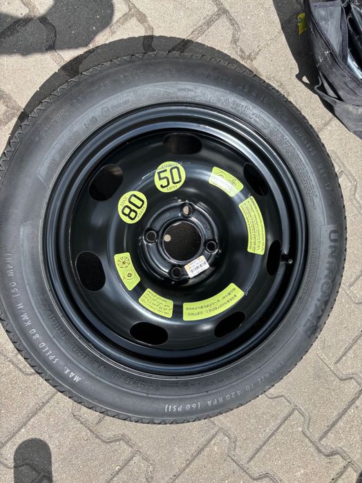 Koło zapasowe dojazdowe Citroen C3 III lewarek klucz komplet