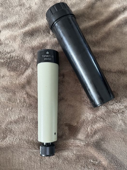 Monokular TURIST-3 20×50 – radziecka luneta ZSRR + etui