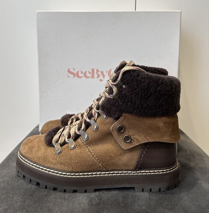 Ботинки осінні зимові натуральна шкіра замша коричневі