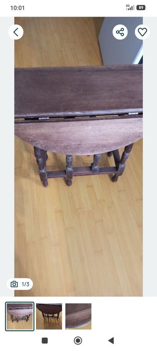 Mesa de apoio em Madeira