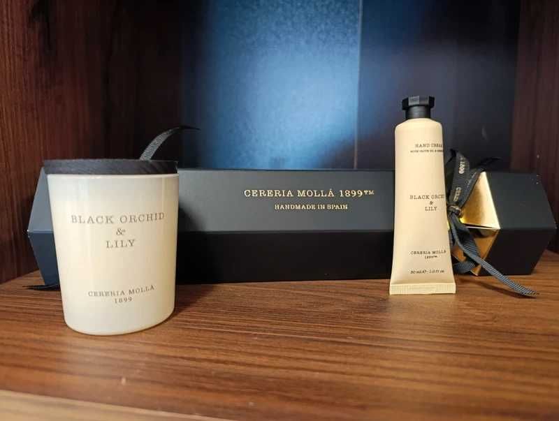 Cracker -Mini Vela e Creme de Mãos Blacks Orchid & Lily -Cereria Molla