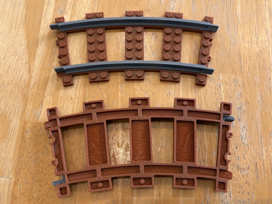 Trilho Curvo Compatível com Blocos (R40) - Multicor