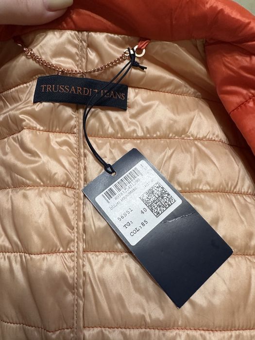 Легка стьобана куртка-вітровка trussardi jeans (оригінал)