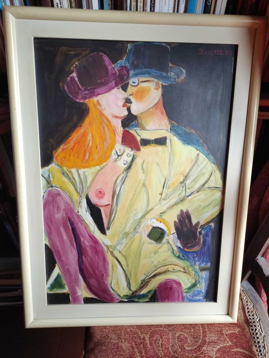 Fernando Pessoa – pintura a óleo original assinada, 1989