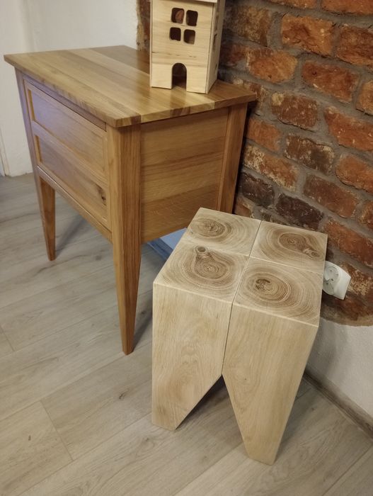 Stolik dębowy lite drewno
