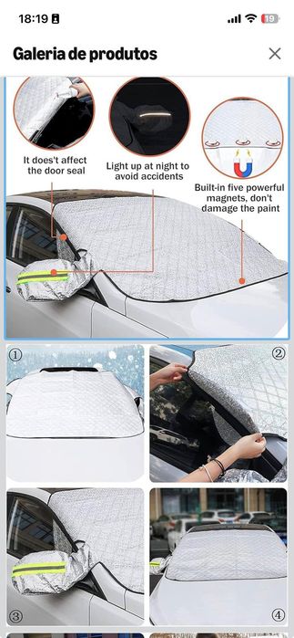Protetor Carro (para-brisas e retrovisores)