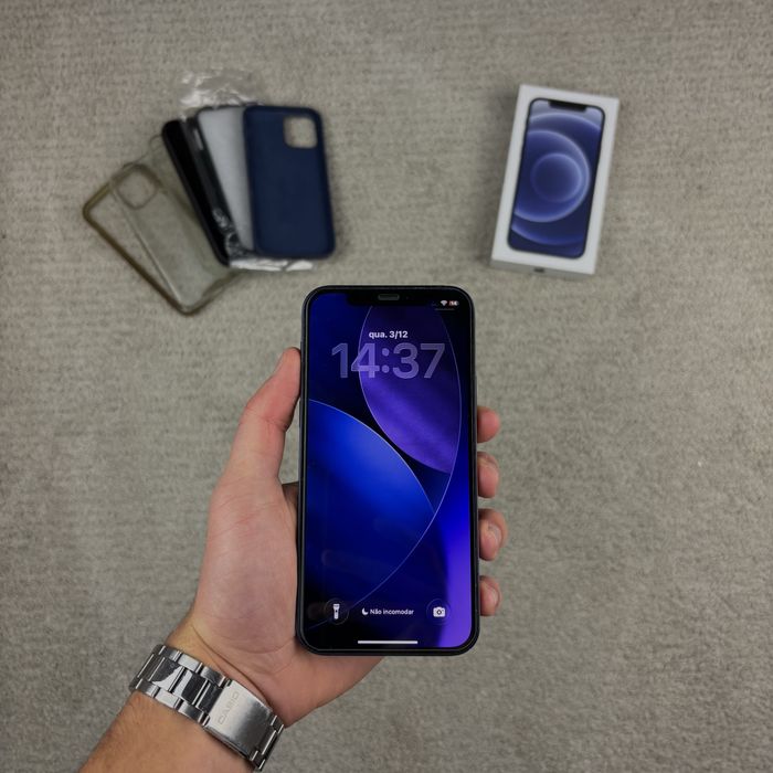 Apple iPhone 12 Dark Blue 128gb em muito boas condições!